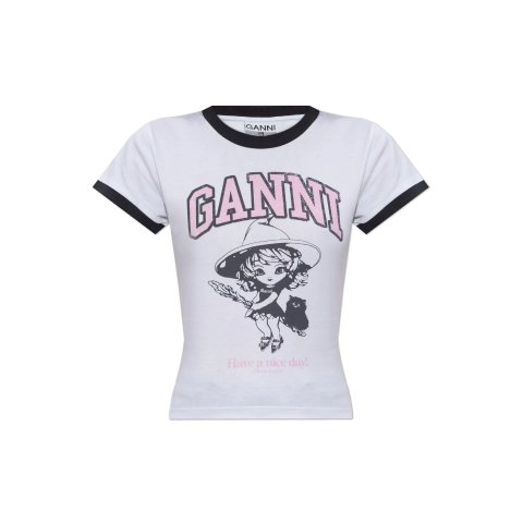 Ganni小魔女T恤