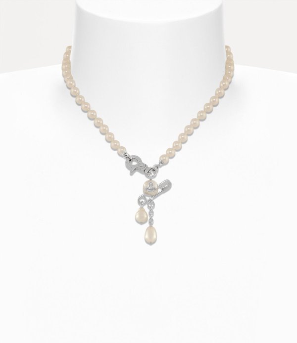 珍珠别针项链