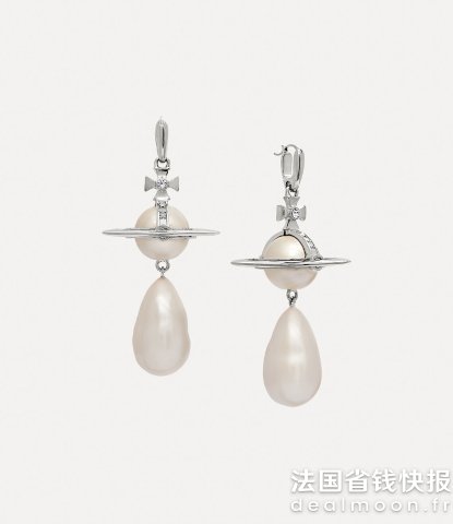 Vivienne Westwood泪滴珍珠耳钉