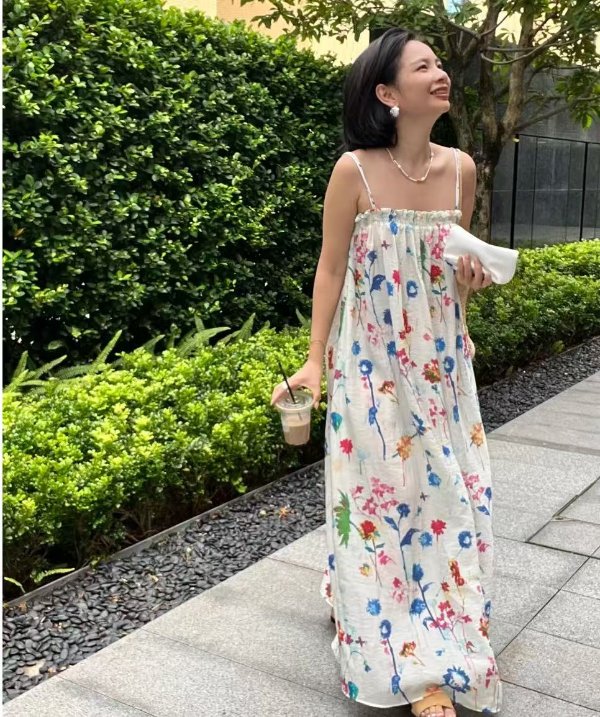 碎花长裙