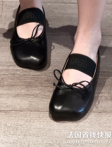 MM6 Maison Margiela黑色 Anatomic 芭蕾鞋