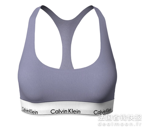 Calvin Klein经典美背logo内衣 薰衣草色