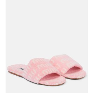 Miu Miulogo拖鞋