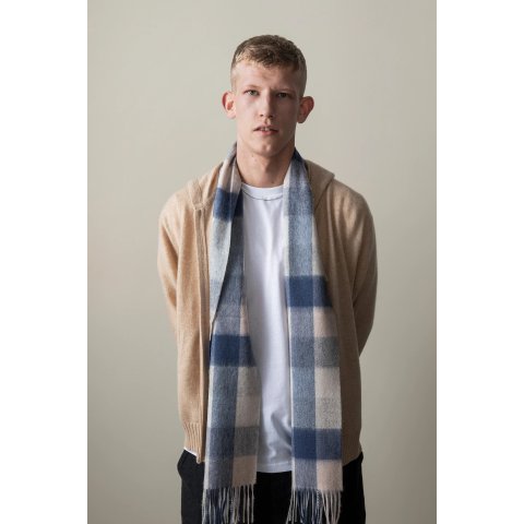这款可男可女可老可少！巨百搭5 方格羔羊毛围巾 瑞士咖啡