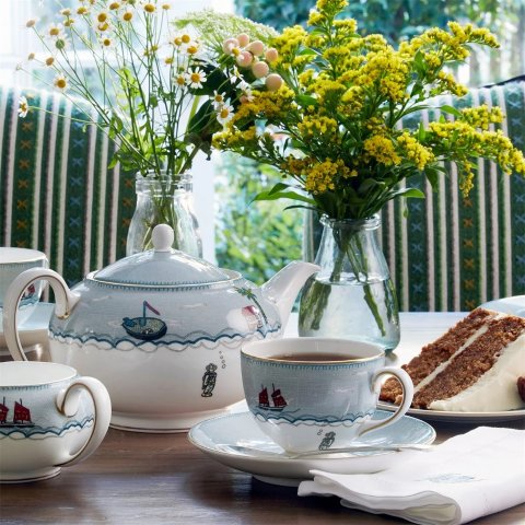 水手的告别咖啡杯和碟子