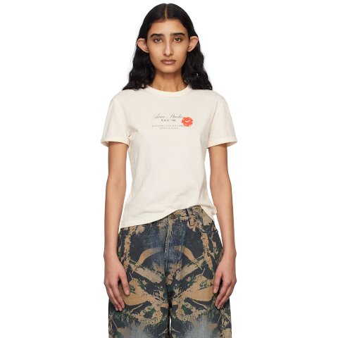 灰白色徽标 T 恤