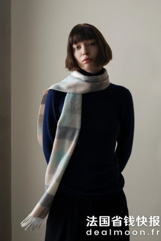 5方格 羔羊毛围巾