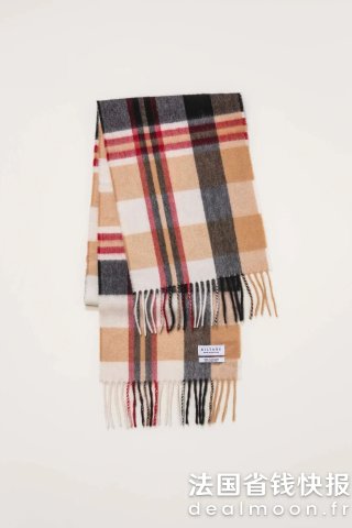 国内官方店¥1299！Made In Scotland 方格羊绒围巾
