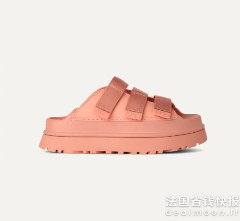 UGG蜜桃粉色GoldenGlow凉鞋