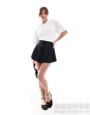 ASOS泡泡裙有点子太好看了吧adidas Originals 黑色芭蕾迷你裙