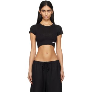 黑色Cropped短袖T恤