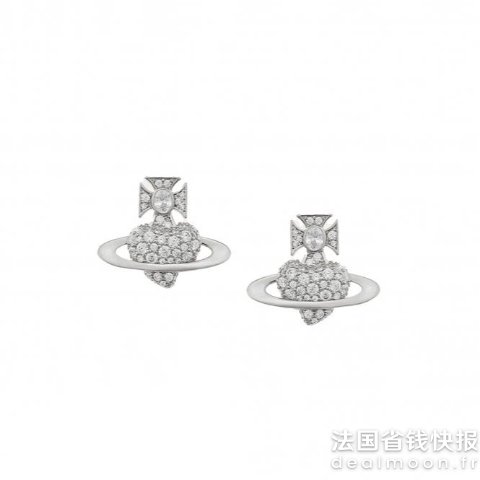 Vivienne Westwood爱心土星耳钉