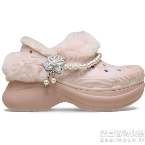 Crocs毛绒鲸鱼洞洞鞋
