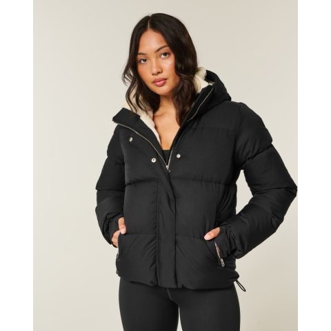 Hollister仿毛内衬羽绒夹克