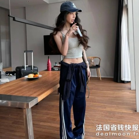 Adidas方圆同款 Originals Firebird 休闲长裤 深蓝色