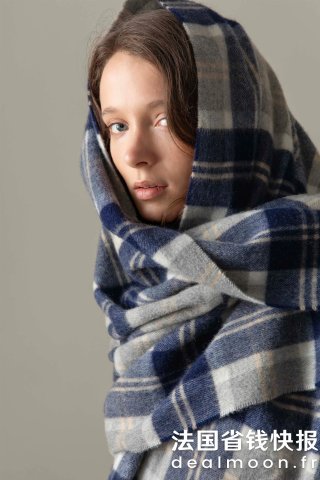 国内官方店¥3499！Made In Scotland 羊绒披肩 高地云影