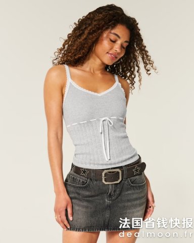 Hollister绑带针织背心