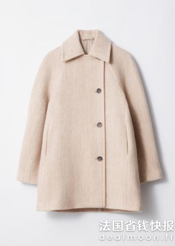 & Other Stories奶油色& Other Stories 羊毛中长大衣 