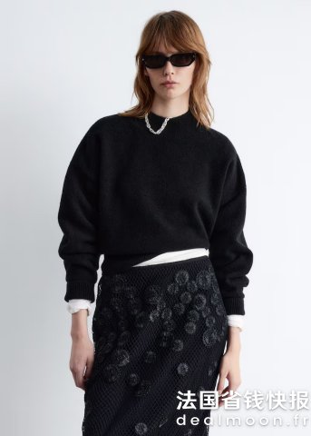 & Other Stories 高领毛衣 黑色