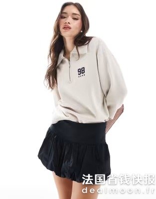 HollisterHollister 黑色泡泡迷你裙