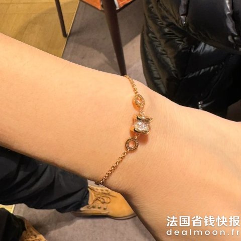 Bvlgari B.Zero1 18K玫瑰金钻石手链