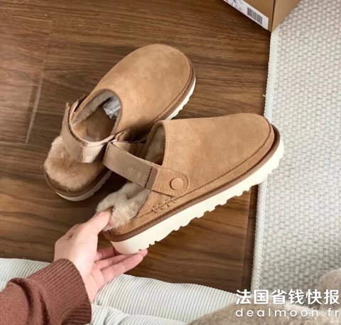 UGGGoldenstar 麂皮可调节拖鞋