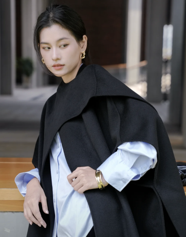 双面羊毛披肩围巾