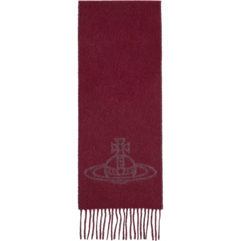 Single Orb Double 围巾 红色灰色