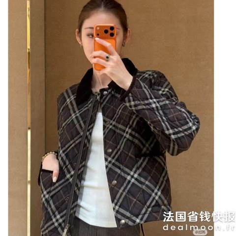 Burberry Oldham 格纹棉夹克