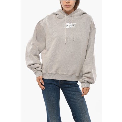 Alexander Wang浮雕标志棉质连帽衫