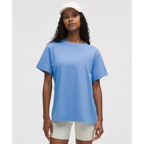 Lululemon显白泳池蓝All Yours 有机棉圆领T恤