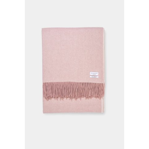 Herringbone 羊毛毯 粉色