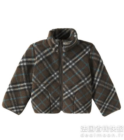 Lioncast大童格纹羊毛混纺夹克