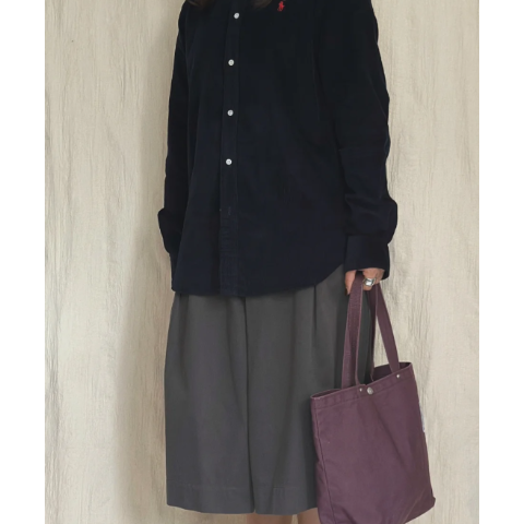 修身弹力灯芯绒衬衫 棉质