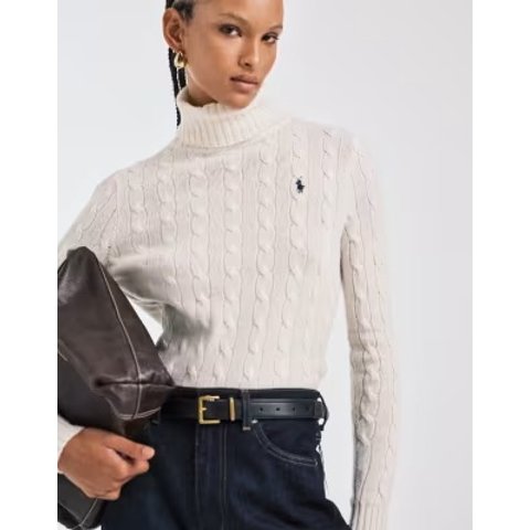 Polo Ralph Lauren 奶油色针织高领毛衣