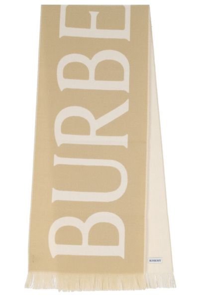 Logo 浮雕围巾 流苏边