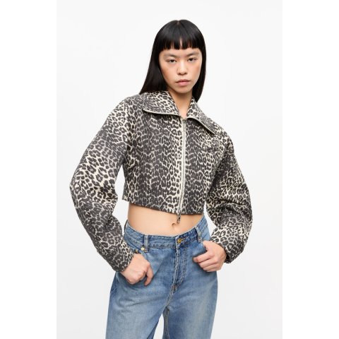 豹纹短款外套