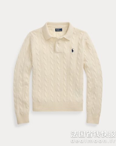 Ralph Lauren羊毛羊绒针织开襟毛衣