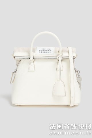 马吉拉 皮革帆布托特包