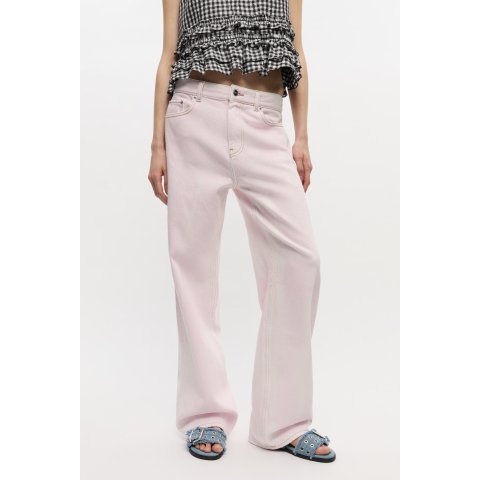 Izey 粉色水洗牛仔裤
