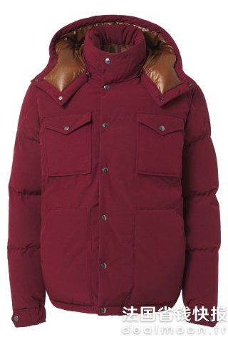 Moncler额外8折，用码：EXTRA20Fornas 酒红羽绒服