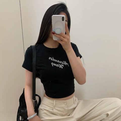 Black Crystal 棉质徽标T恤