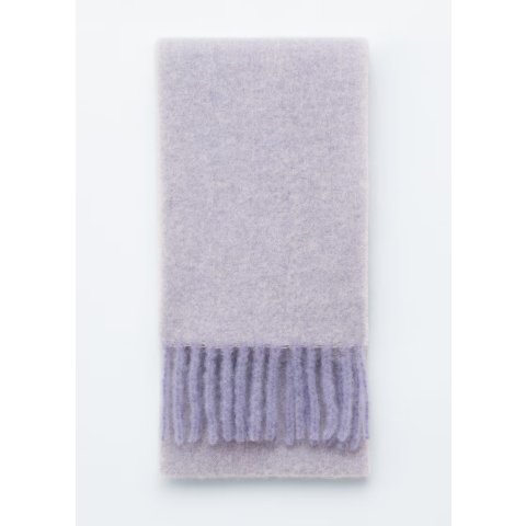 羊驼毛流苏围巾 紫色