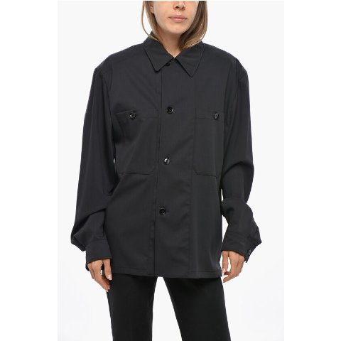 棉质隐扣撒哈拉衬衫