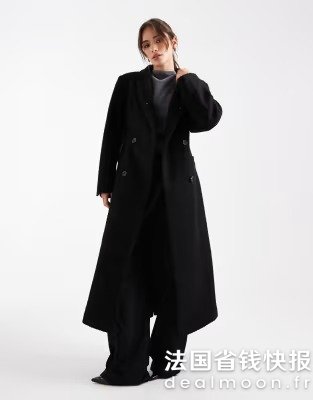 CLAUDIA LI 黑色高领正装大衣