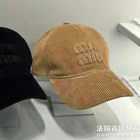 Miu MiuMiu Miu 标志灯芯绒棒球帽
