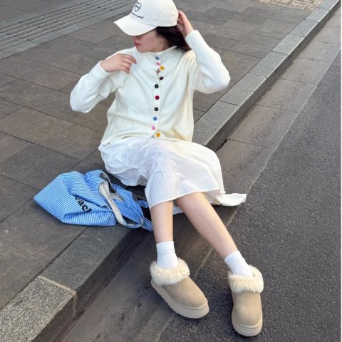 Tazzelle 厚底毛毛鞋