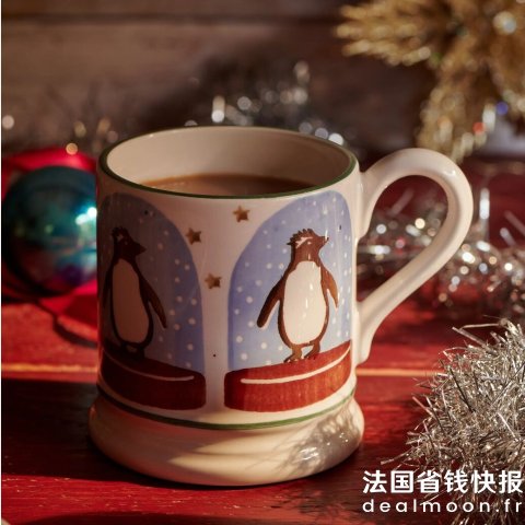 Emma BridgewaterPenguin 企鹅雪花球马克杯 1/2品脱