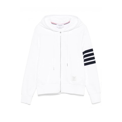 Thom Browne4 Bar连帽上衣 白色