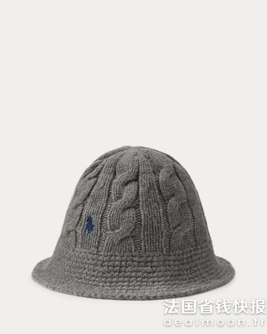Ralph Lauren羊毛混纺针织渔夫帽